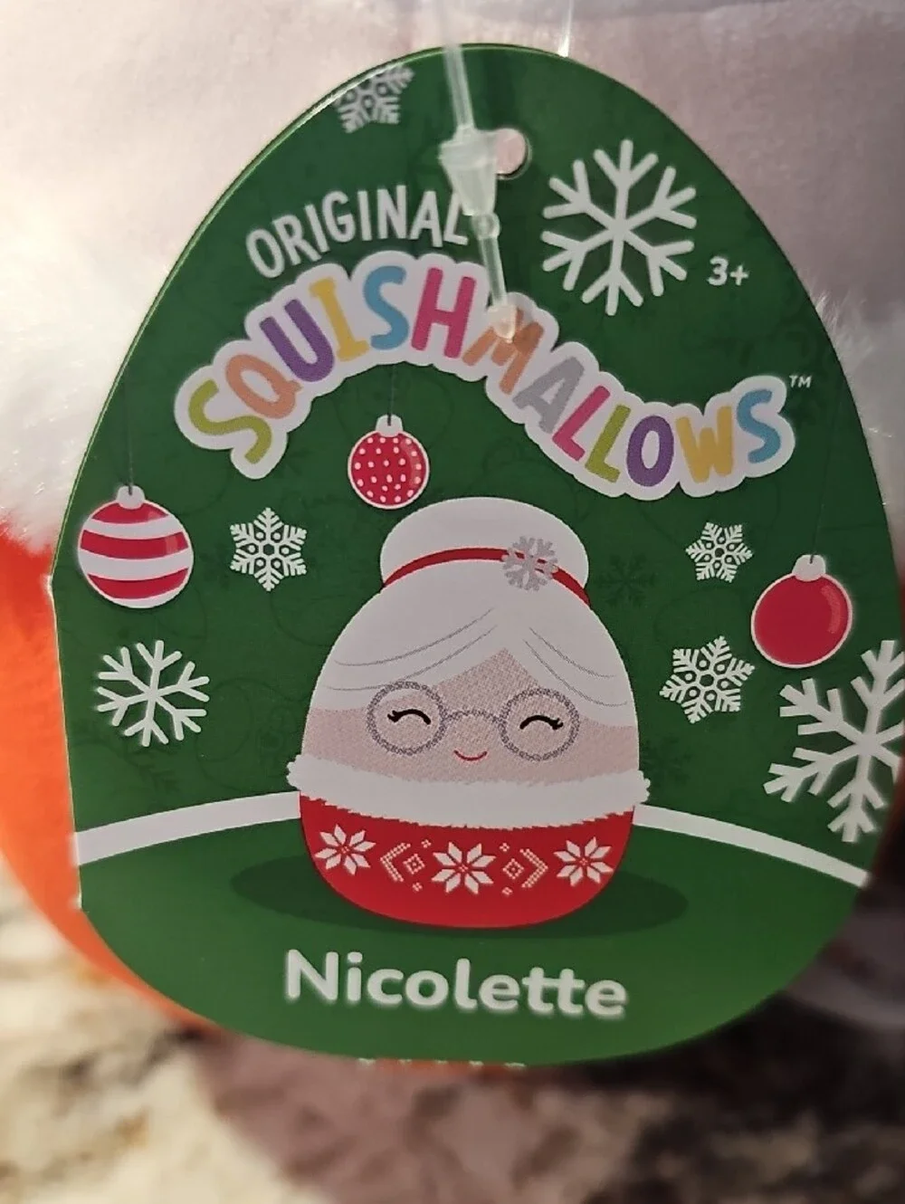 Squishmallows Red White Grandma Holiday Plush